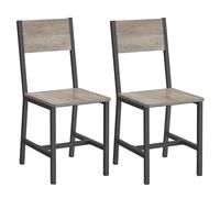 VASAGLE Juego de 2 Sillas de Comedor, Marco de Acero, Industrial