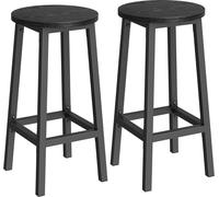 VASAGLE: Juego de 2 taburetes para barra, sillas de cocina con asiento alto, estructura de metal, montaje sencillo, con reposapiés, ideales para cocina, salón o comedor