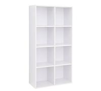 VASAGLE Librería con 8 Compartimentos, Estantería de pie, con Cubos | Estanteria Cubos para Sala de Estar, Estudio, Comedor, Blanco Nube, Colección CUSTOS LBC024WTV2