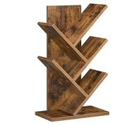 VASAGLE Librería en Forma de Árbol, de 5 Niveles, Ahorro de Espacio | Librería Vertical, para Dormitorio, Sala de Estar, Estudio, Oficina, Marrón Rústico, Colección CUSTOS LBC183X01