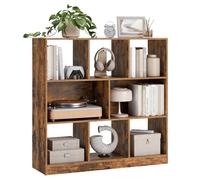 VASAGLE Librería, Estantería de Pie, con 8 Compartimentos Abiertos | Utilizable Horizontalmente, 97,5 x 30 x 100,5 cm, para Sala de Estar, Marrón Rústico, Colección CUSTOS LBC52BX