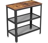 VASAGLE: Mesa consola, mesa auxiliar, mesa decorativa con 2 estantes de rejilla, mesa de centro, ideal para pasillos, salones, dormitorios, oficinas, estable y que ahorra espacio