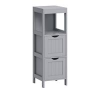 VASAGLE Mueble de Baño, Cómoda de 2 Cajones, 1 Compartimento Abierto | Armario Independiente, para Sala de Estar, Cocina, Gris Paloma, Colección SOFIE BBC042G02