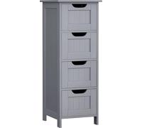 VASAGLE: Mueble de baño con 4 cajones, mueble independiente de 30 x 30 x 82 cm, ideal para baño, salón, comedor o cocina