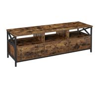 VASAGLE Mueble de TV, Mesa de TV de hasta 65 Pulgadas, Largo de 147 cm, con 3 Cajones y 3 Estantes Abiertos, 40 x 120 x 50 cm/40 x 147 x 50 cm/40 x 178 x 50 cm, para Salón, Dormitorio, Marco de Acero,