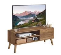 VASAGLE Mueble TV, Largo de 120 cm, Estilo Moderno de Mediados de Siglo | Centro de Entretenimiento, Mesa de TV, para Salón, Dormitorio, Marrón Miel, Colección Miranta LTV120K101