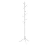 VASAGLE Perchero de Pie, Perchero de Madera Maciza, Perchero en Forma de Árbol, 8 Ganchos, 3 Alturas Ajustables, para Ropa, Sombrero y Bolso, para Salón, Dormitorio y Oficina, Blanco/Gris/Negro/Rosa J