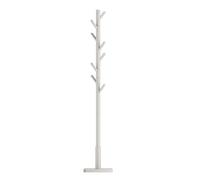 VASAGLE Perchero, Perchero de Madera Maciza, Perchero en Forma de Árbol, 8 Ganchos, 3 Alturas Ajustables, para Ropa, Sombrero y Bolso, para Salón, Dormitorio y Oficina, Beige Capuchino