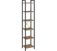 VASAGLE Regal, estantería, mueble de almacenamiento, estantería para DVD, con 6 niveles, mueble para oficina, estanterías abiertas, ideal para oficina, salón, dormitorio, cocina, 30 x 40 x 187 cm