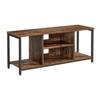 VASAGLE Soporte de TV para TV de hasta 60 Pulgadas, Mueble de TV con estantes Abiertos, Consola de TV para Sala de Estar, Sala de Entretenimiento, rústico marrón y Negro