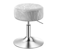 VASAGLE Taburete de Maquillaje, Silla de Tocador, Altura Ajustable, 360° Giratorio, PU, Asiento Grueso, para Dormitorio Cocina Comedor, Moderno, Negro Tinta/Rosa Jalea/Blanco Crema/Gris Paloma Paloma