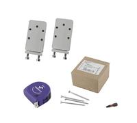 vasalat Conector HVP con protección de excavación, 40 x 70 x 12 mm, 2 conectores de madera invisibles, ideal como conector de vigas, incluye 50 tornillos Spax T-Star plus y 1 broca TX20