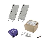 vasalat Conector HVP con protección de excavación, 60 x 140 x 12 mm, 2 conectores de madera invisibles, ideal como conector de vigas, incluye 50 tornillos Spax T-Star plus y 1 broca TX20