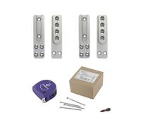 vasalat Conector HVP de carga pesada, 25 x 100 x 12 mm, 2 conectores de madera invisibles, ideal como conector de vigas, incluye 50 tornillos Spax T-Star plus y 1 broca TX20