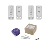 vasalat Conector HVP de carga pesada, 25 x 60 x 12 mm, 2 conectores de madera invisibles, ideal como conector de vigas, incluye 50 tornillos Spax T-Star plus y 1 broca TX20
