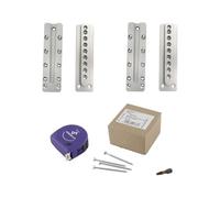 vasalat Conector HVP de carga pesada, 40 x 150 x 12 mm, 2 conectores de madera invisibles, ideal como conector de vigas, incluye 50 tornillos Spax T-Star plus y 1 broca TX20