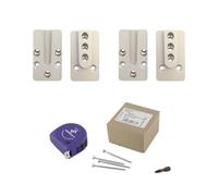 vasalat Conector HVP de carga pesada, 40 x 70 x 12 mm, 2 conectores de madera invisibles, ideal como conector de vigas, incluye 50 tornillos Spax T-Star plus y 1 broca TX20
