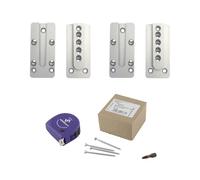 vasalat Conector HVP de carga pesada, 40 x 90 x 12 mm, 2 conectores de madera invisibles, ideal como conector de vigas, incluye 50 tornillos Spax T-Star plus y 1 broca TX20