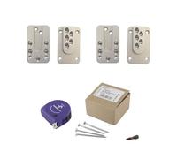 vasalat Conector HVP de carga pesada, 60 x 100 x 12 mm, 2 conectores de madera invisibles, ideal como conector de vigas, incluye 50 tornillos Spax T-Star plus y 1 broca TX20