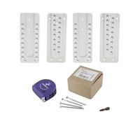 vasalat Conector HVP de carga pesada, 80 x 220 x 12 mm, 2 conectores de madera invisibles, ideal como conector de viga, incluye 100 tornillos Spax T-Star plus y 1 broca TX20