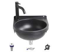 Vasco de vanidad genérico - Lavabo semi-Circular de lavado | Lavabo de ducha para cuarto de baño, aseo, cocina, lavadero, restaurante, casa, cafetería, hotel