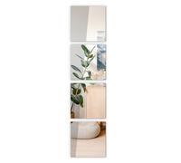 Vasemouh Espejo Adhesivos con Vidrio, Espejos Decorativos de Pared para Dormitorio, Salón y Baño, Tamaño 20x20, Juego de 4 Unidades