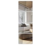 Vasemouh Espejo Adhesivos con Vidrio, Espejos Decorativos de Pared para Dormitorio, Salón y Baño, Tamaño 30x40, Juego de 4 Unidades
