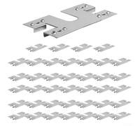 Vasiumic Arandela de clip de puesta a tierra del panel solar, 28 × 50 mm 304 de acero inoxidable anti picovoltaica unión de tierra para la plata del puente, 100 PCS para sistemas fotovoltaicos (50pcs)