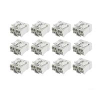 Vasiumic Bloque de terminales de alambre tipo empuje de 2 a 5 polos, conector rápido, tira de luz LED, 16 A, 450 V, abrazadera de cable con agujero de prueba, cable duro de 0,de 75 a 2,5 mm², paquete