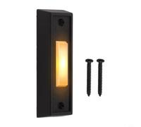 Vasiumic Botón de timbre con cable iluminado, botón de timbre de puerta montado en la pared con indicador LED, interruptor de campana de repuesto ABS para puertas de entrada CC 12-24 V, fácil de