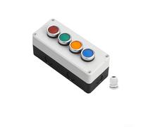 Vasiumic Caja 1nc1no 10a 440v Pulgadas Eléctrica Momentáneo Abs Botón Ip65 Control Hidrófobo Interruptor de Estación de Empuje con Caja 22mm (1)
