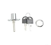 Vasiumic Cerradura de aleación de zinc cromada para armario o cierre de 16 mm, 19 mm con puerta de cajón, garaje de madera y obturador de aluminio (B)