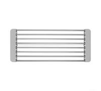 Vasiumic Cesta de drenaje extensible de acero para fregadero, telescópico, estante de secado de platos de 12.4 a 20.2 pulgadas, organizador de cocina, verduras, frutas, cubiertos antideslizante