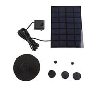 Vasiumic Fuente pájaro con bomba 2w 9v elemento solar flotante altura 6 boquillas 220l/h 60cm baño jardín estanques acuarios