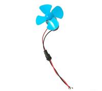 Vasiumic Kit de generador de turbina eólica 0 a 20 V Dc Motor con 60 mm 4 ventiladores 200-3000 RPM Suministro Ciencia Electrónica Proyectos y Modelos DIY Azul