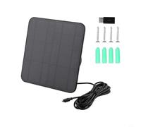 Vasiumic Panel solar de 5 W 4/3/2, monocristalino con cable de 10 pies y suministro exterior resistente a la intemperie IP65 (negro)