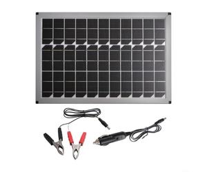 Vasiumic Panel solar monocristalino 20w 18v Usb portátil Camping al aire libre para la eficiencia principal 23 a 24 tasa de conversión con abrazadera de CC negro
