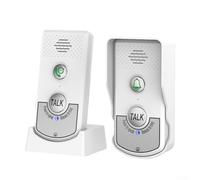 Vasiumic Timbre inalámbrico para el hogar, rango de 1000 m, timbre de intercomunicador bidireccional con unidad exterior impermeable, 2000 mAh, uso diario en casa y oficina, Reino Unido (blanco)
