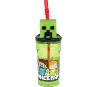 VASO CON CAÑA 360 ML FIGURA 3D MINECRAFT DE STOR