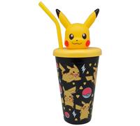 Vaso Con Caña Topper 3D Pokémon Pikachu 500 Ml 82371