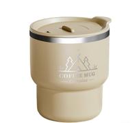 Vaso de acero inoxidable al vacío, botella de agua aislada de doble pared con tapa abatible, taza de café de viaje a prueba de fugas para oficina y uso al aire libre, vaso de té portátil (caucásico)