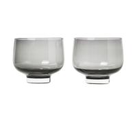 Vaso de agua FLOW, juego de 2 piezas, 220 ml, ahumado, Blomus