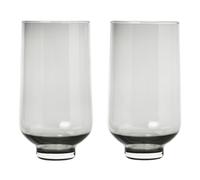 Vaso de agua FLOW, juego de 2 piezas, 400 ml, cristal ahumado, Blomus