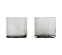 Vaso de agua MERA, juego de 2 piezas, 200 ml, cristal ahumado, Blomus