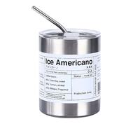 Vaso de café aislado - Clasificación interior 304, recipiente líquido de conservación del calor, taza de beber portátil respetuosa con el medio ambiente, acabado elegante y moderno | Botella de