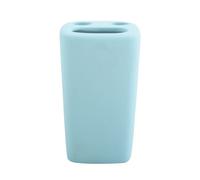 Vaso de cerámica haití para cepillo de dientes, color azul claro - msv.