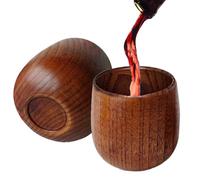 Vaso De Madera Para Whisky Juego De 2 Piezas Rústico Vintage Atractivo