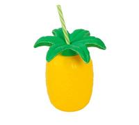 Vaso de piña con pajita