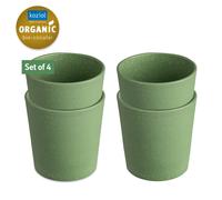 Vaso de plástico CONNECT, juego de 4 piezas, 190 ml, verde hoja natural, Koziol