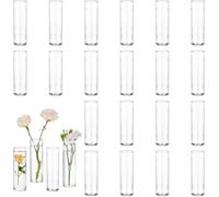 Vaso de vidrio cilíndrico para centros de mesa y decoración de mesas, pequeño vaso de vidrio